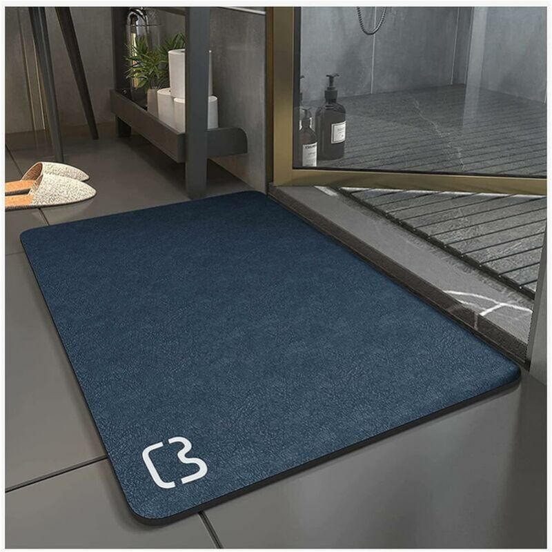 foto del prodotto cyslmuk tappetino da bagno antiscivolo 60x90, super assorbente, in diatomite, in microfibra, per vasca da bagno, doccia, morbido, ad asciugatura