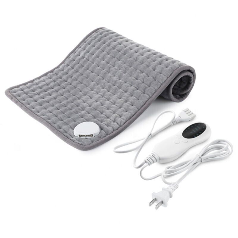 foto del prodotto cyslmuk tappetino riscaldante elettrico 76x40 cm, coperta riscaldante a 10 livelli di temperatura, cintura riscaldante cervicale e lombare,
