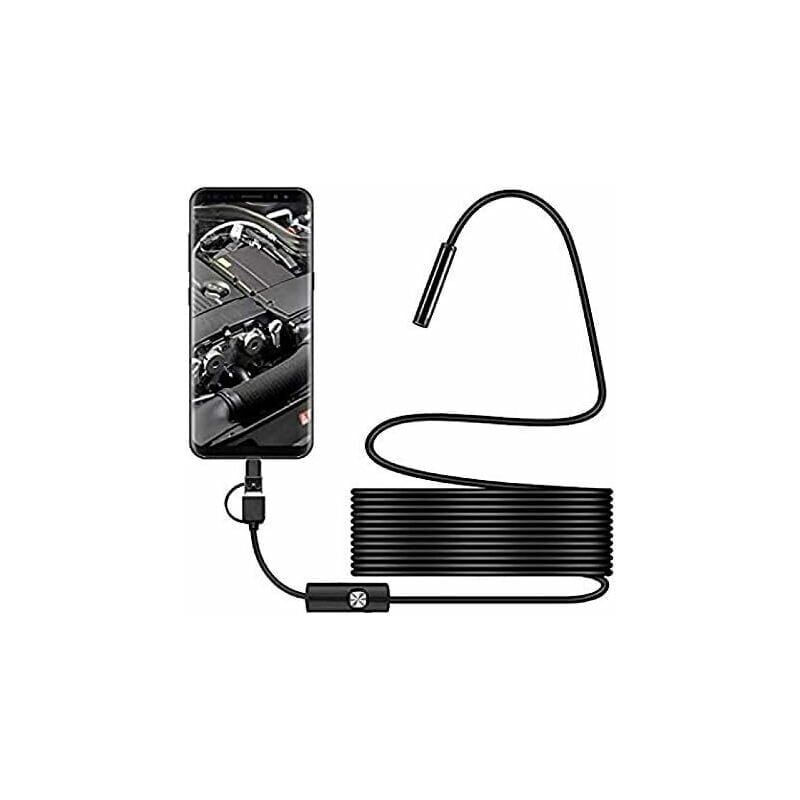 foto del prodotto cyslmuk telecamera di ispezione usb snake, endoscopio usb c impermeabile ip67 da 2,0 mp, telecamera di tipo c con 8 luci led regolabili ymyny