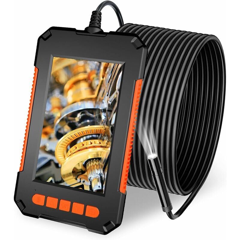 foto del prodotto cyslmuk telecamera endoscopica, telecamera endoscopica hd 1080p, telecamera per ispezione di condotte, schermo lcd da 4,3 pollici, cavo da 10 m