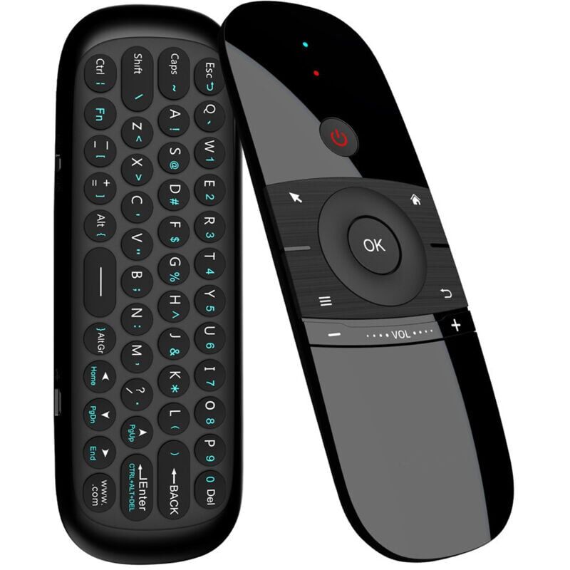 foto del prodotto cyslmuk telecomando air mouse da 2,4 ghz con tastiera, sensori giroscopici integrati, telecomando air fly mouse wireless ricaricabile per android