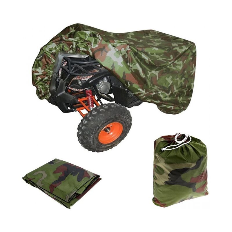 foto del prodotto cyslmuk telo di copertura per esterni 210 120 115cm protezione per moto atv quad impermeabile anti uv mimetico, copertura per quad atv copertura
