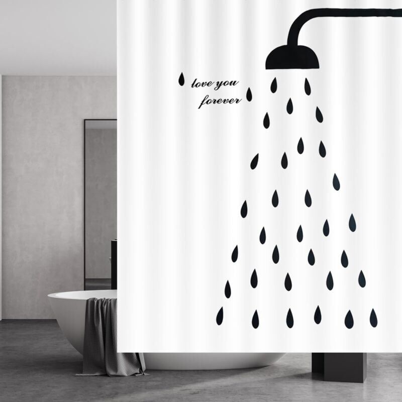 foto del prodotto cyslmuk tenda da doccia, tenda da doccia 180x200 cm, tende da doccia ad asciugatura rapida, tenda da doccia antimuffa tessuto impermeabile