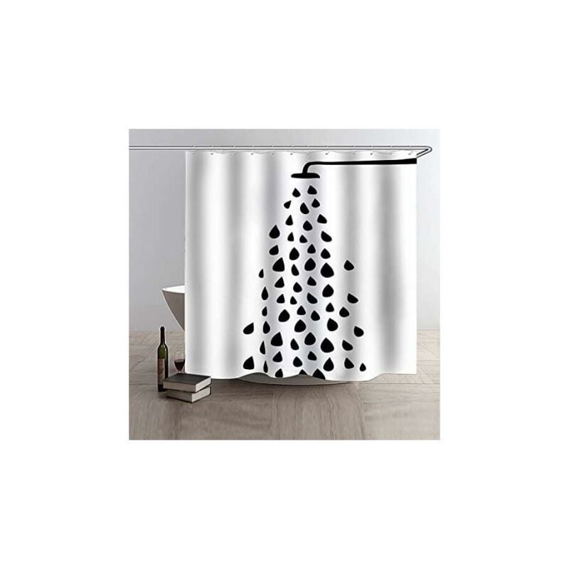 foto del prodotto cyslmuk tende da doccia 180x180cm con ganci, tenda da bagno impermeabile e antimuffa