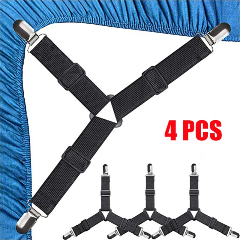 foto del prodotto cyslmuk tenditori per lenzuola 4 pezzi fermagli per lenzuola set tenditori per lenzuola tenditori per piumoni fermagli per lenzuoli con