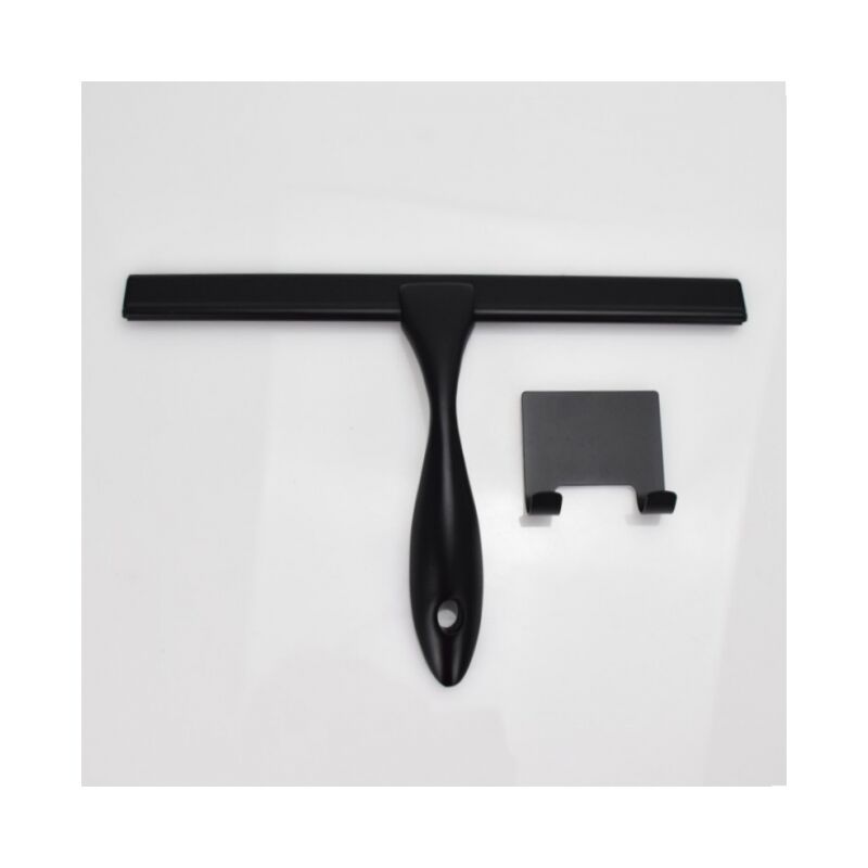 foto del prodotto cyslmuk tergivetro per doccia 30 cm nero opaco tergivetro multiuso in acciaio inox per bagno, porte doccia, specchi, piastrelle e finestrini