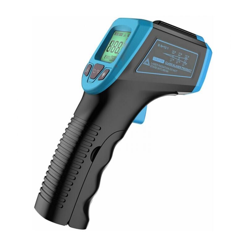 foto del prodotto cyslmuk termometro a infrarossi blu, pistola laser digitale senza contatto per la temperatura 58 fa 1112 f 50 ca 600 c con display lcd