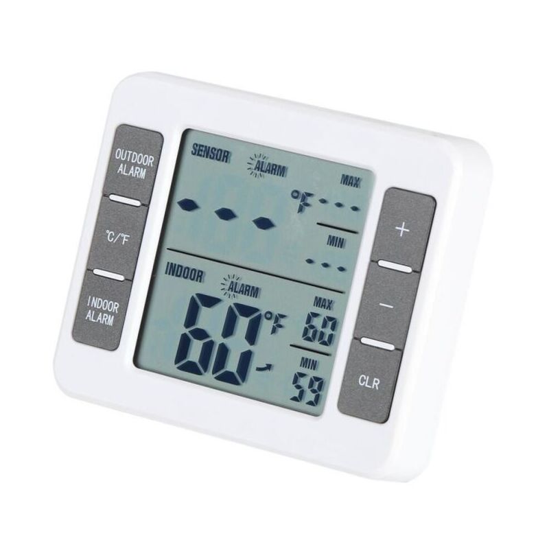 foto del prodotto cyslmuk termometro digitale per congelatore wireless one to one con sensore di temperatura interna esterna e allarme acustico ymyny