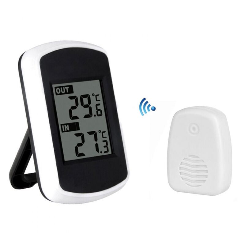 foto del prodotto cyslmuk termometro lcd wireless per interni ed esterni misurazione della temperatura tester della temperatura ambiente