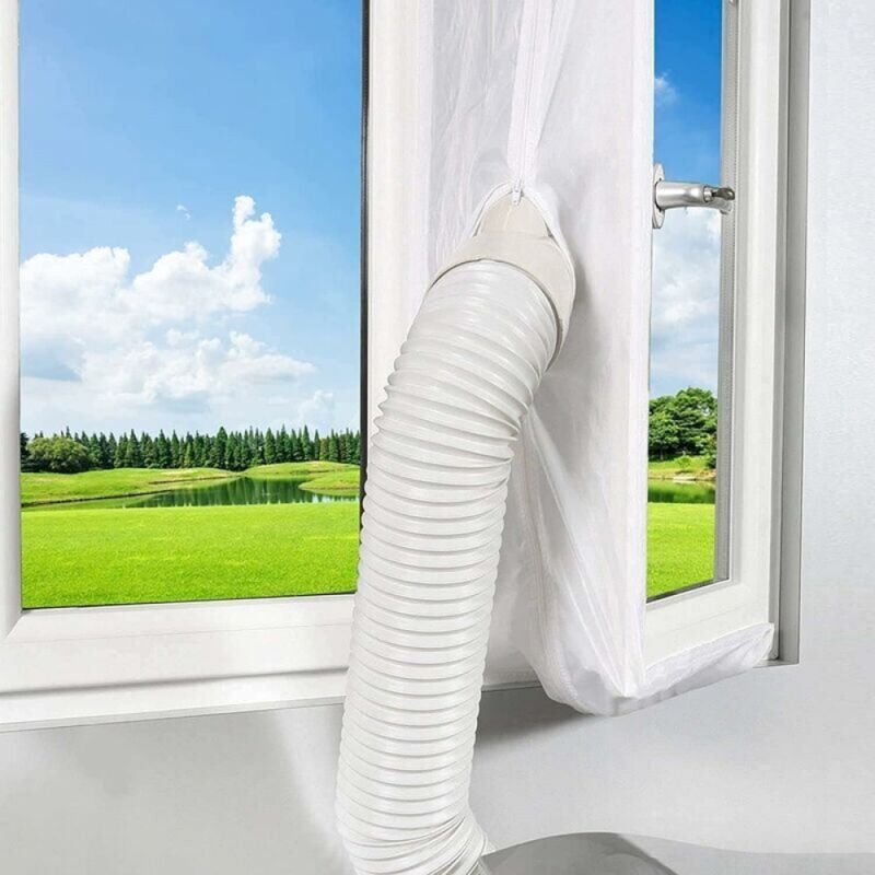 foto del prodotto cyslmuk tessuto sigillante per aria condizionata da 400 cm, tessuto sigillante per porte e finestre, kit per aria condizionata mobile, isolamento