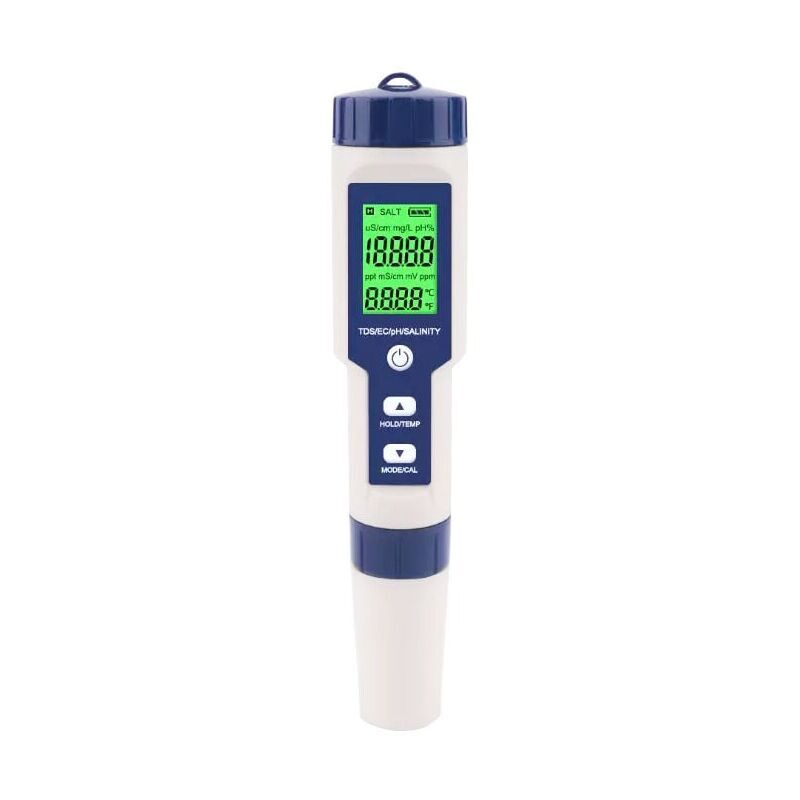 foto del prodotto cyslmuk tester di salinit per piscine, tester di salinit dell acqua di mare digitale 5 in 1, kit di test impermeabile ip67 ymyny
