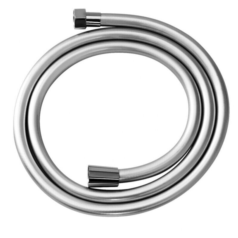 foto del prodotto cyslmuk tubo flessibile per doccia da 1,2 m, tubo per doccia, antipiega, finitura lucida, connettore filettato universale da 1 2 , cromato ymyny