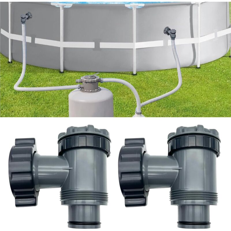foto del prodotto cyslmuk valvola di ingresso uscita compatibile con pompe filtro per piscine fuori terra coleman, intex, bestway, pezzi di ricambio per pompe per