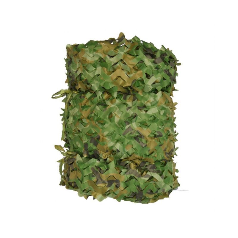 foto del prodotto cyslmuk vela ombreggiante rettangolare 3x7m in rete mimetica verde, design mimetico