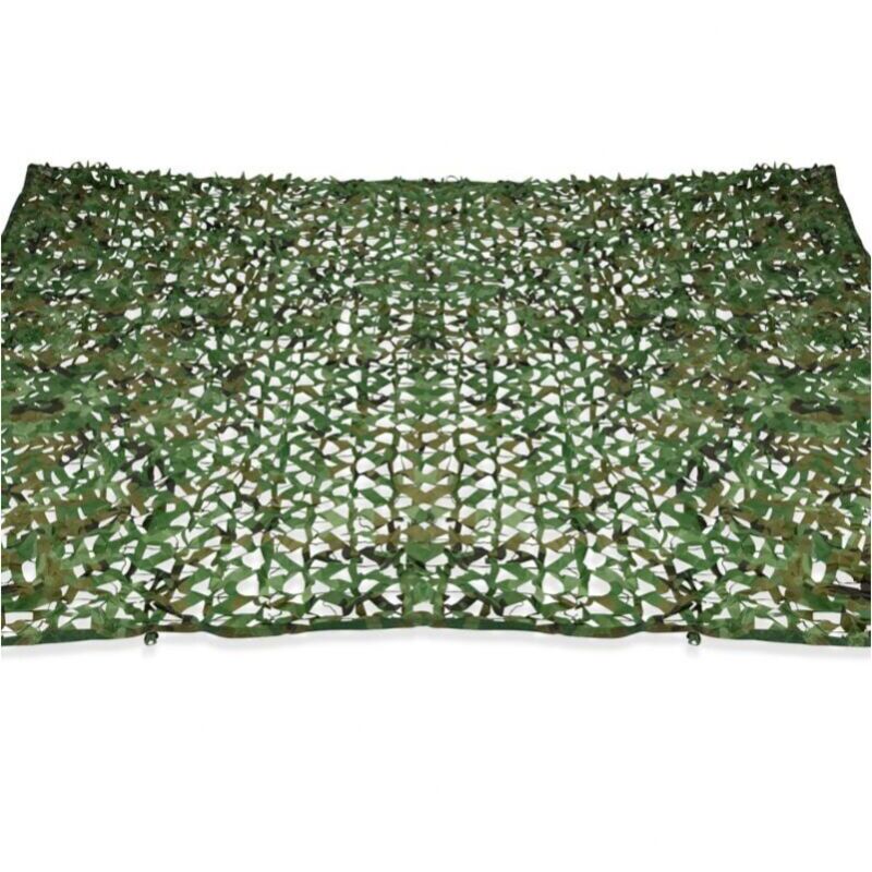 foto del prodotto cyslmuk vela ombreggiante rettangolare 6x3 m, design mimetico, verde, tenda da sole, protezione solare, rete mimetica ymyny