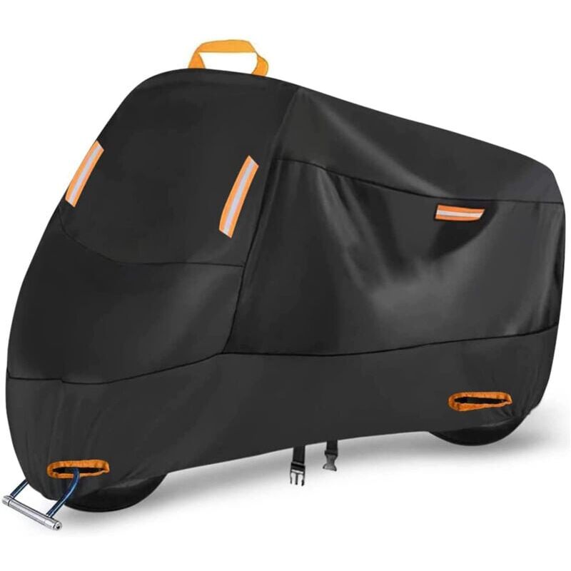 foto del prodotto cyslmuk xxl telo coprimoto impermeabile 210d per esterni, per tutte le stagioni, resistente, riflettente, con fori di bloccaggio, cinghie
