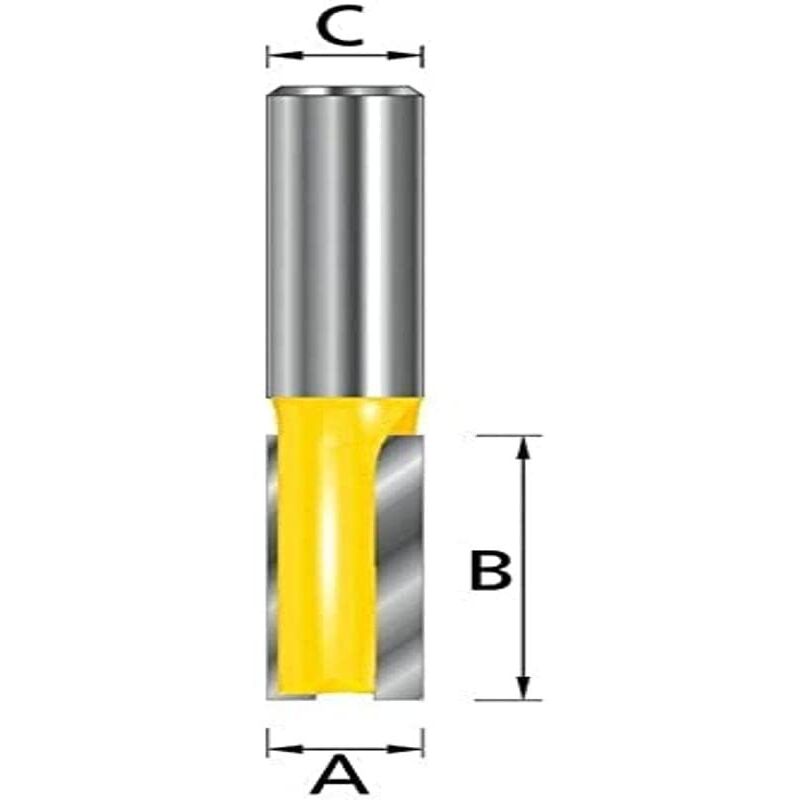 foto del prodotto d 09232 fresa para madera recta dos filos pinza c 6 mm a 5 mm b 12 mm makita