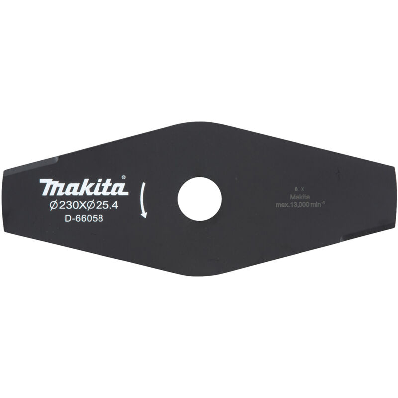 foto del prodotto d 66058 lama decespugliatori 230mm foro 25,4mm 2 denti sp 2,0mm makita