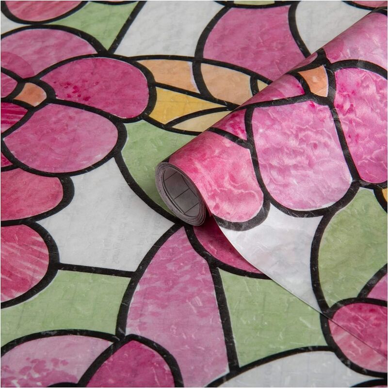 foto del prodotto d c fix pellicola vetri finestre privacy adesivo statico lisboa summer oscurante opaca anti uv decorative impermeabile per cucina, casa, ufficio,