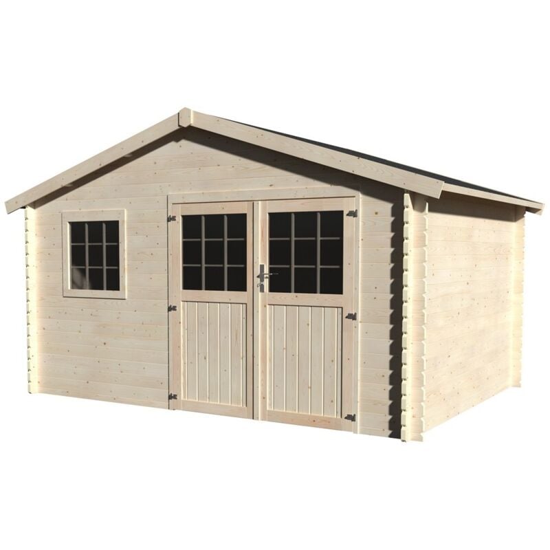 foto del prodotto d cor et jardin casetta in legno 4x3 metri 28 mm block house ricovero porta attrezzi da giardino