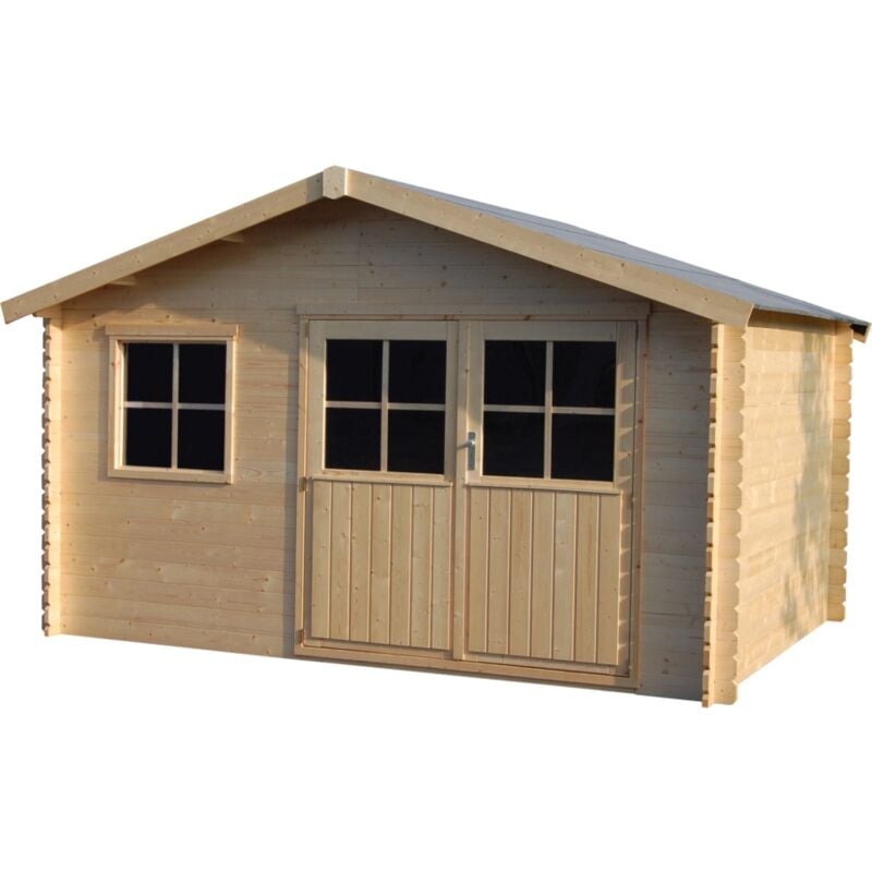 foto del prodotto décor et jardin - casetta in legno da giardino decor et jardin 'flodalien' in abete bianco nordico 419x302x244 cm