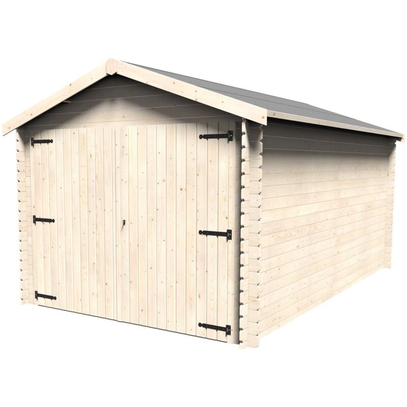 foto del prodotto d cor et jardin garage box auto 298x478x256 casetta legno abete 28mm giardino parcheggio moto