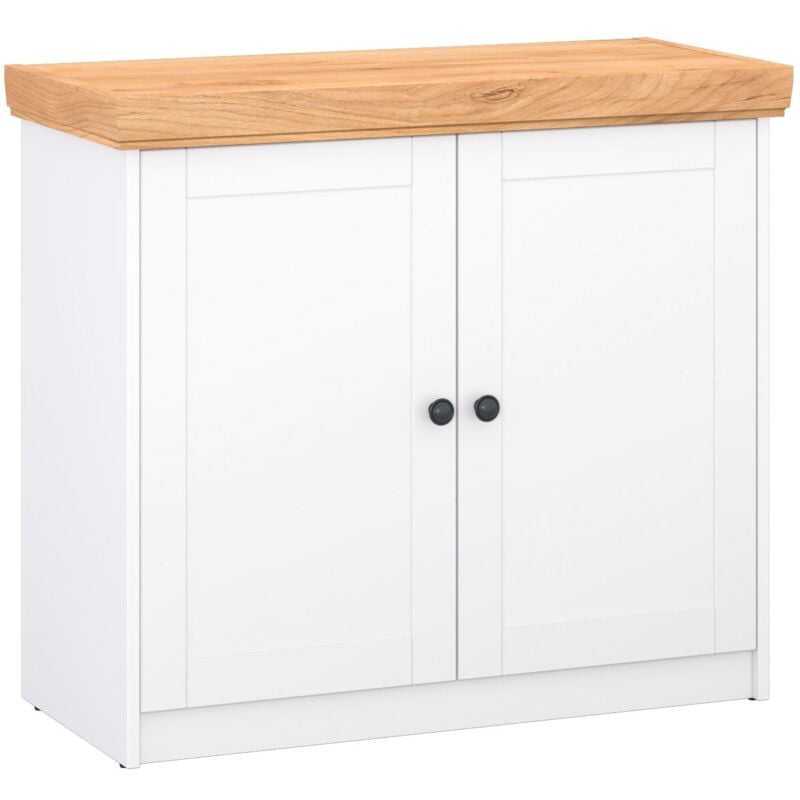 foto del prodotto d coshop26 cassettiera credenza in rovere bianco opaco in stile scandinavo med06011