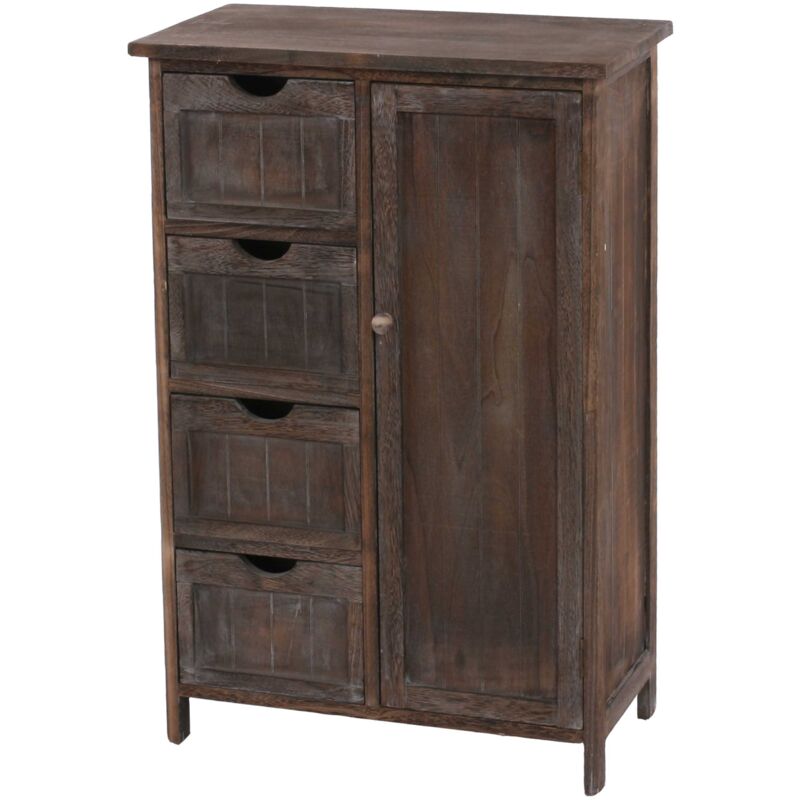 foto del prodotto d coshop26 cassettiera in stile vintage con cassetti 82x55x30 cm in legno di paulownia marrone 040002490