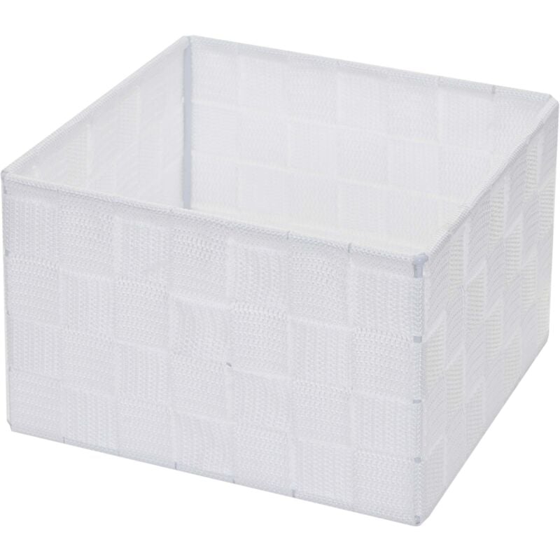 foto del prodotto d coshop26 cestino portaoggetti cestino decorazione accessori portaoggetti trucco bagno 12x19x19 cm bianco 040003766
