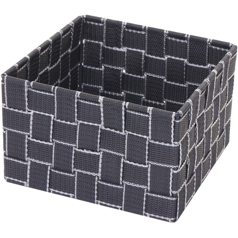 foto del prodotto d coshop26 cestino portaoggetti cesto decorativo accessori portaoggetti trucco bagno 12x19x19 cm grigio scuro 040003767