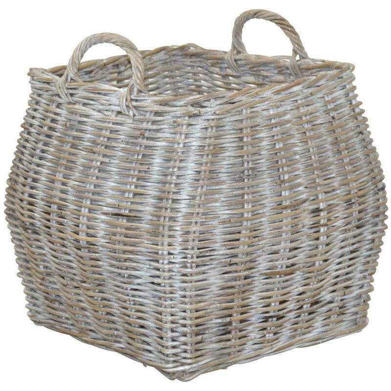 foto del prodotto d coshop26 cesto in rattan con manici decorazione cesto portaoggetti in kubu rattan naturale grigio dec05101