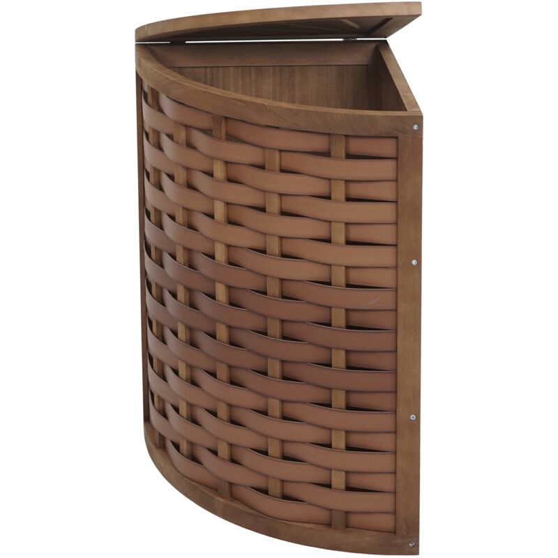 foto del prodotto d coshop26 cesto portabiancheria angolare portabiancheria 70l 66x53x38 cm intreccio marrone 040007896