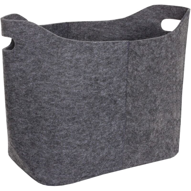 foto del prodotto d coshop26 cesto portaoggetti impilabile in feltro 40 l grigio scuro 040003753