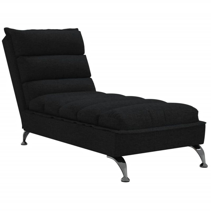 foto del prodotto d coshop26 chaise longue chaise longue per interni con cuscini in tessuto nero dec026088