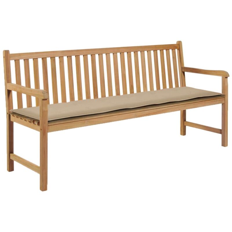 foto del prodotto d coshop26 cuscino per panca da giardino beige 180 x 50 x 3 cm dec021756