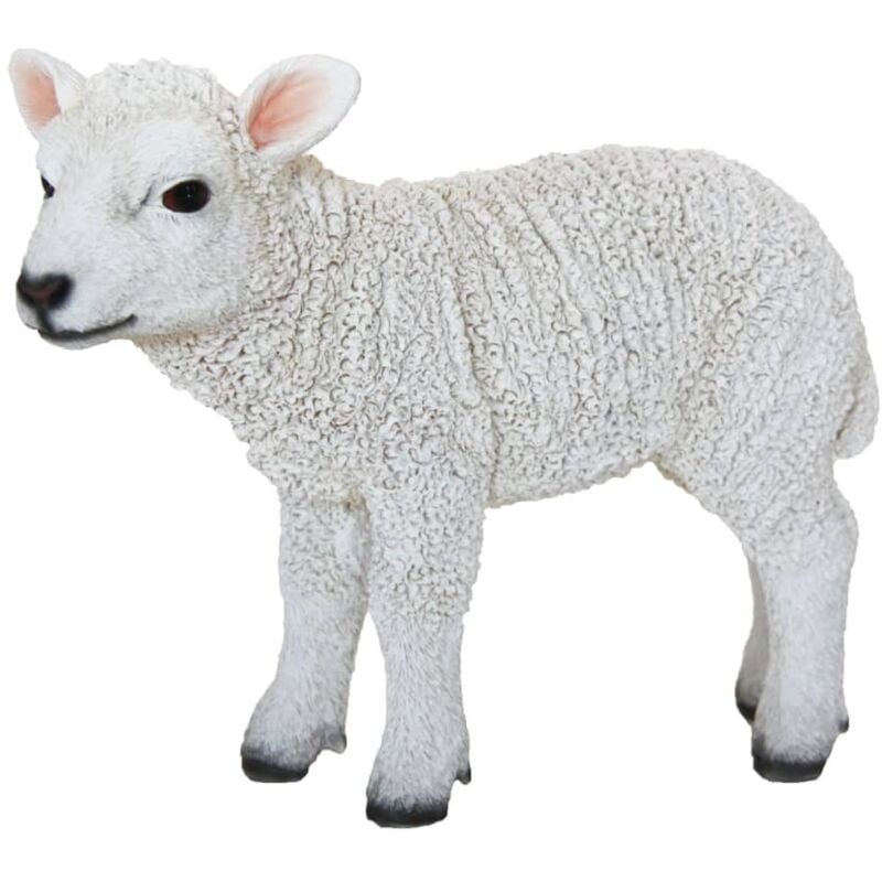 foto del prodotto d coshop26 decorazione da giardino scultura agnello in piedi 25,4x9,2x20,3 cm dec021861