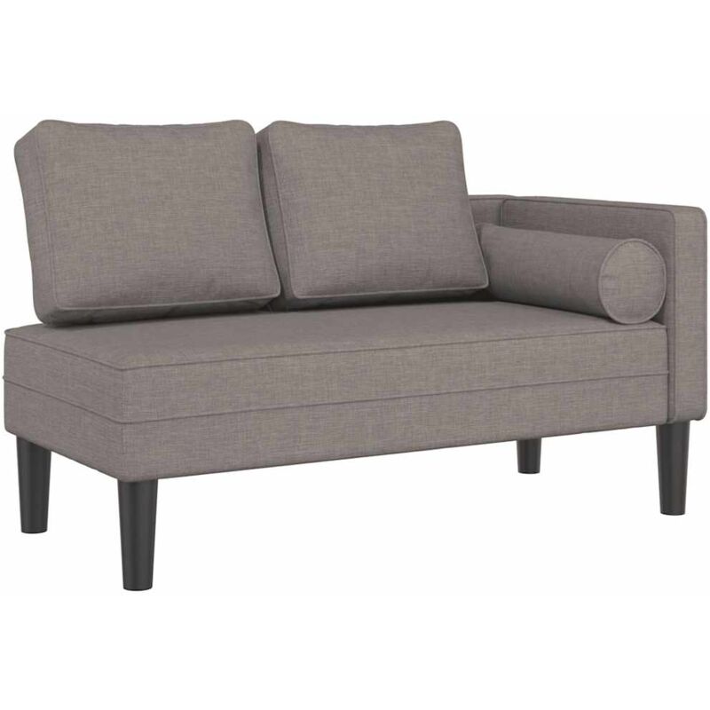foto del prodotto d coshop26 divano chaise longue daybed per interni con cuscini taupe tessuto taupe dec026102