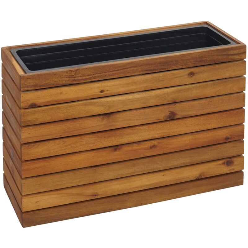 foto del prodotto d coshop26 fioriera vaso da fiori 41 x 63 x 23 cm da esterno in legno di acacia marrone 040007214