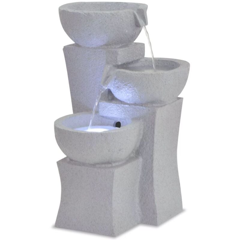 foto del prodotto d coshop26 fontana da interno con lampada led poliresina 27,2x27,8x39,5 cm dec020768