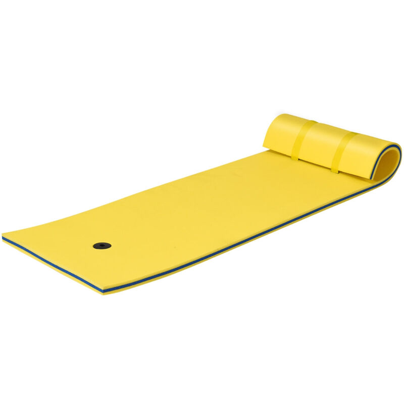 foto del prodotto d coshop26 materassino galleggiante in schiuma xpe 210x66 cm 3 strati con elastico da 1,5 m, portata 60 kg 200001267