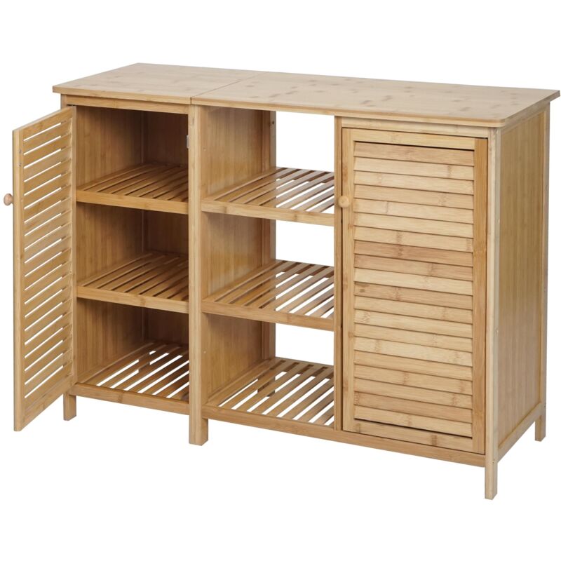 foto del prodotto d coshop26 mensola arredo bagno 2 ante in bamb 87 x 99 x 33 cm 040007839