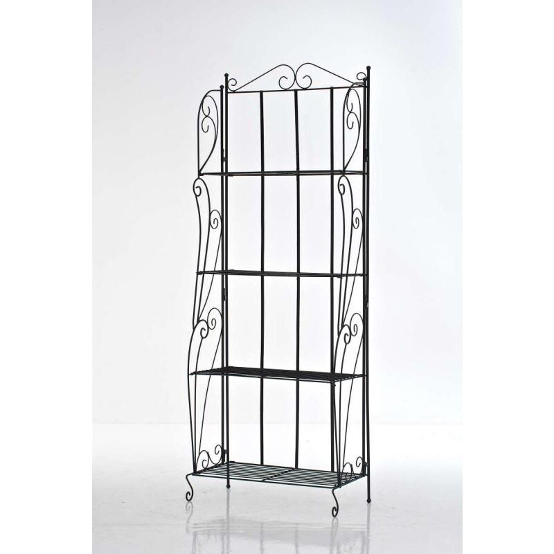 foto del prodotto d coshop26 - mensola con 4 vani portaoggetti 160x60 cm in metallo nero 100003977