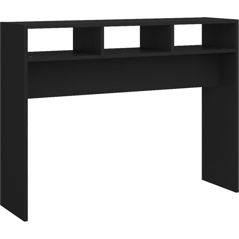foto del prodotto d coshop26 mobile da ingresso consolle dal design elegante con vani portaoggetti 105 x 30 x 80 cm multistrato nero dec032096