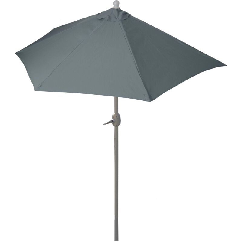 foto del prodotto d coshop26 ombrellone semicircolare balcone terrazzo uv 50 poliestere alluminio 3kg con portata 270 cm antracite senza supporto 040003900