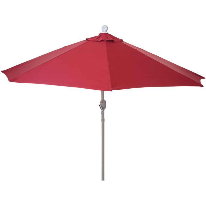 foto del prodotto d coshop26 ombrellone semicircolare balcone terrazzo uv 50 poliestere alluminio 3kg con portata 300 cm bordeaux senza supporto 040003846