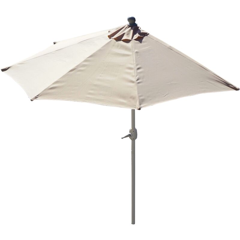 foto del prodotto d coshop26 ombrellone semicircolare balcone terrazzo uv 50 poliestere alluminio 3kg con portata 300 cm crema senza supporto 040003838