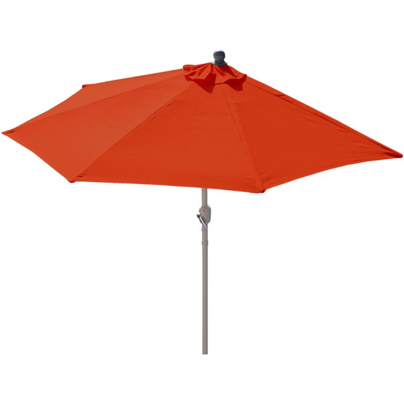 foto del prodotto d coshop26 ombrellone semicircolare balcone terrazzo uv 50 poliestere alluminio 3kg con portata 300 cm terracotta senza supporto 040003902