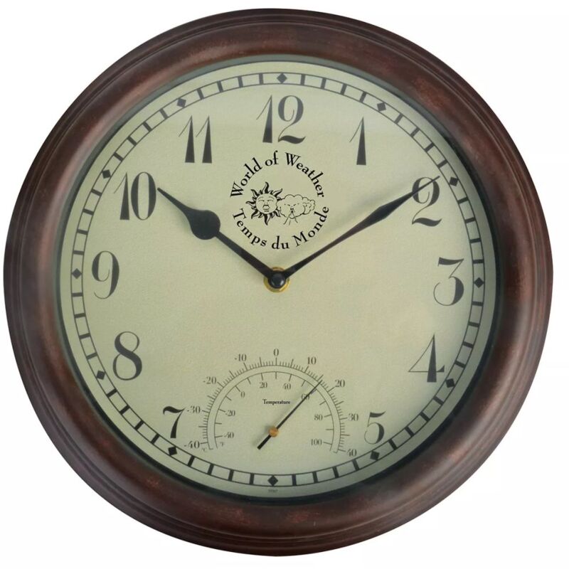 foto del prodotto d coshop26 orologio da parete da stazione con termometro 12 tf007 dec022206