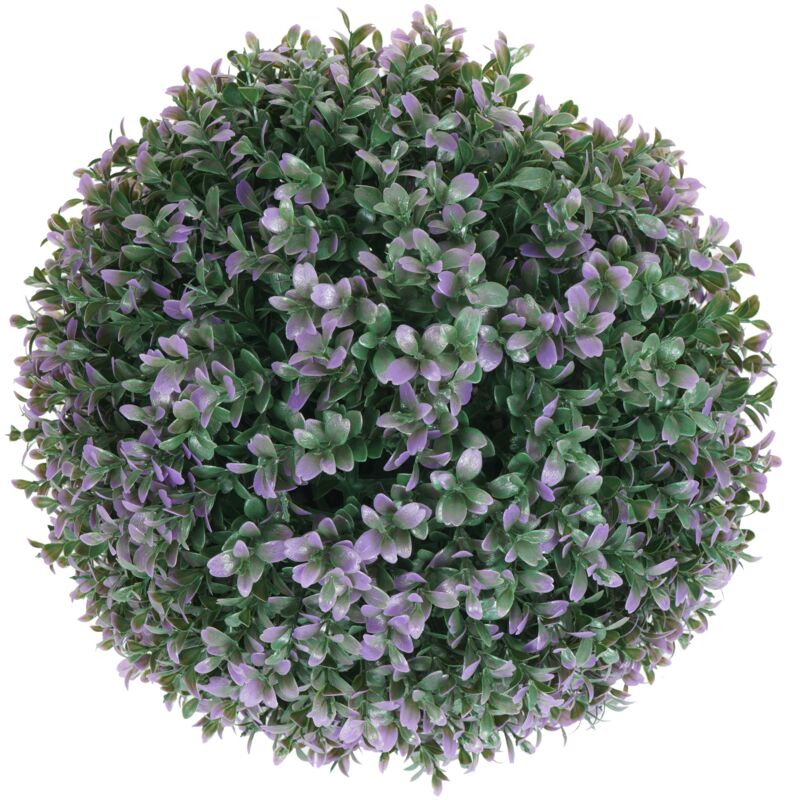 foto del prodotto d coshop26 palla di bosso artificiale a forma di arte topiaria, decorazione per interni ed esterni, diametro 35 cm, viola 040006007