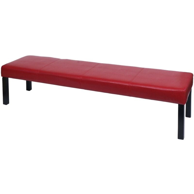foto del prodotto d coshop26 panca imbottita 180 x 43 x 49 cm piedi rosso scuro lucido 040005878